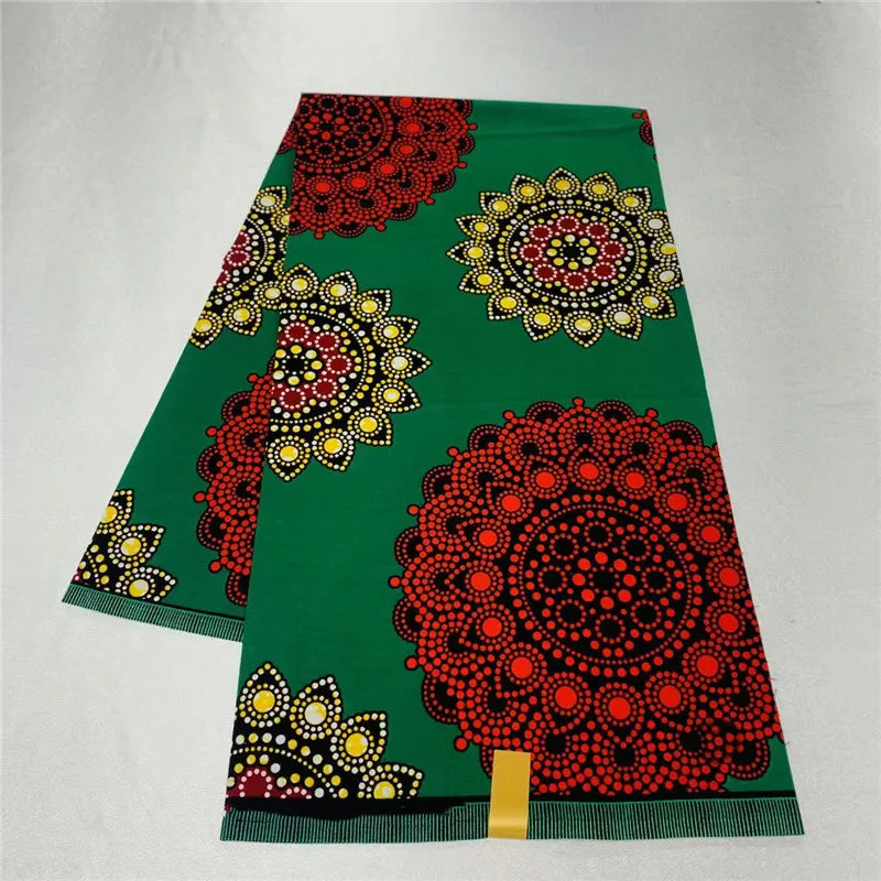 Tissu imprimé africain Ankara 100% coton, 6 Yards, véritable cire originale garantie