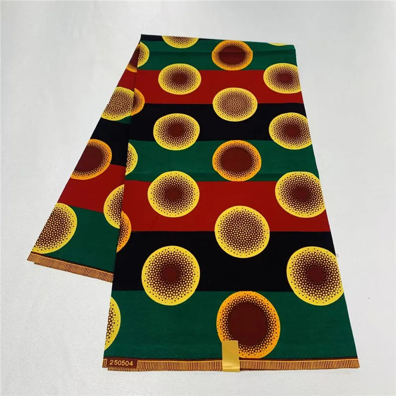 Tissu imprimé africain Ankara 100% coton, 6 Yards, véritable cire originale garantie