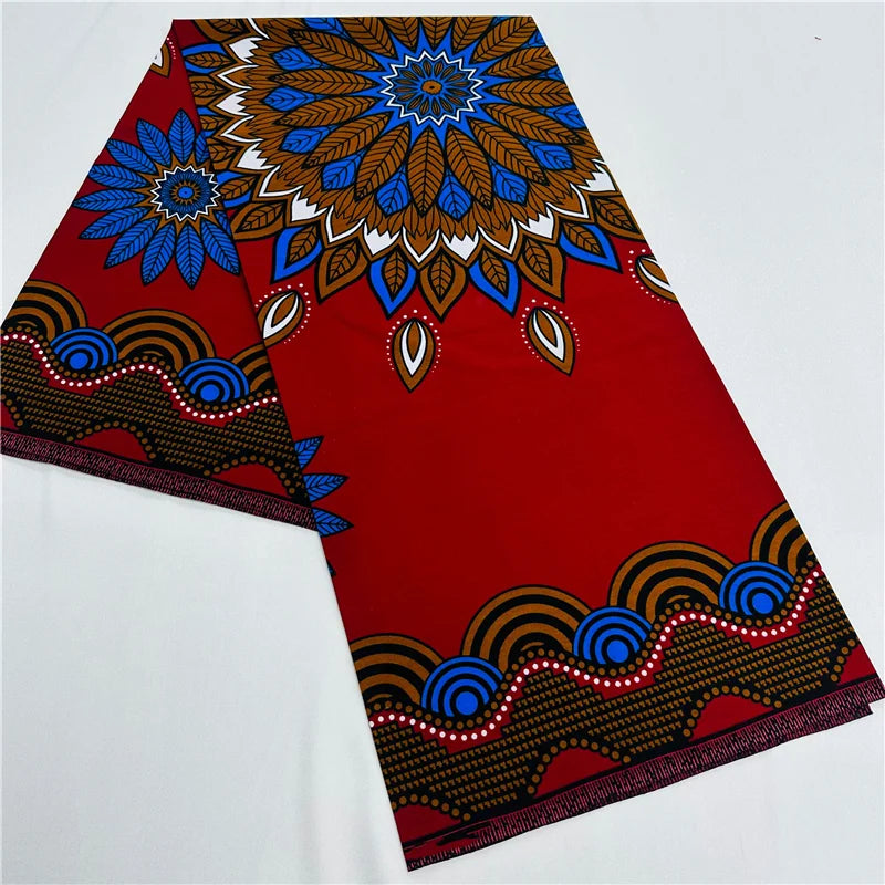 Tissu imprimé africain Ankara 100% coton, 6 Yards, véritable cire originale garantie