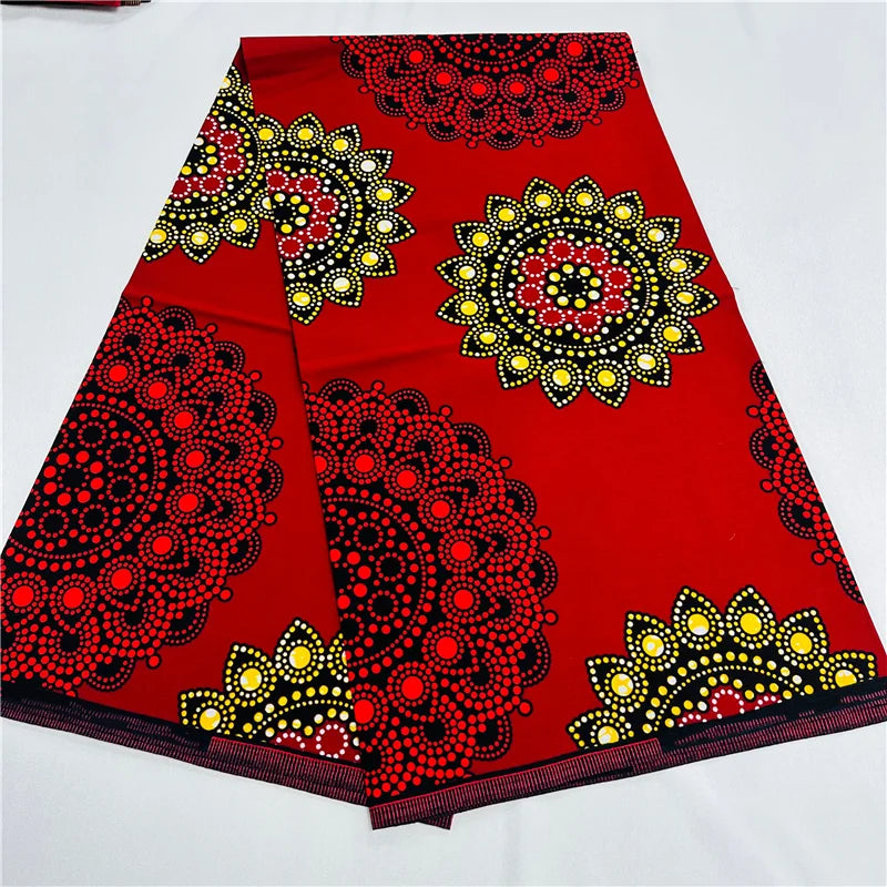 Tissu 100% coton, 6 Yards, véritable cire originale garantie