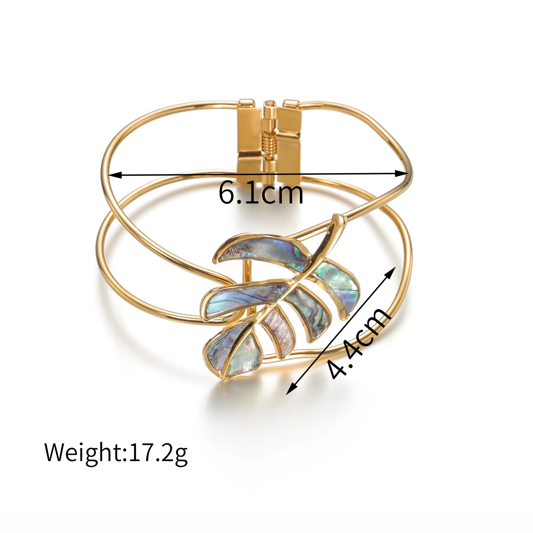 Freeteeme – Bracelet en forme de feuille colorée exagérée, en acier inoxydable plaqué or, boucle creuse, bijoux cadeau pour Couple