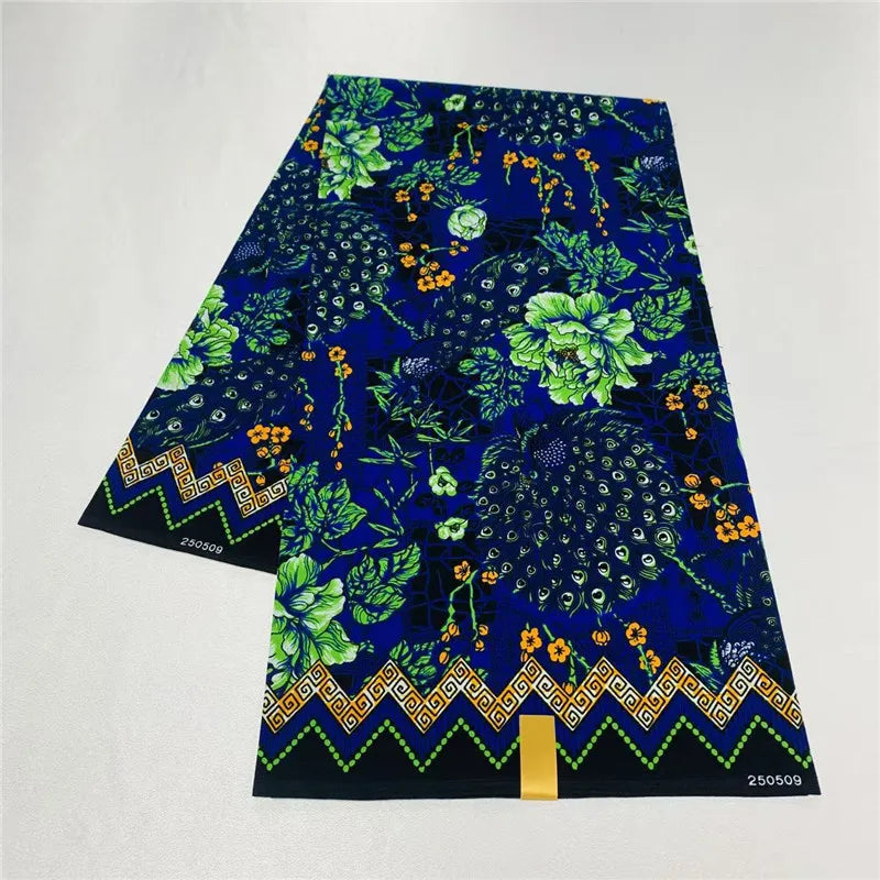 Tissu imprimé africain Ankara 100% coton, 6 Yards, véritable cire originale garantie