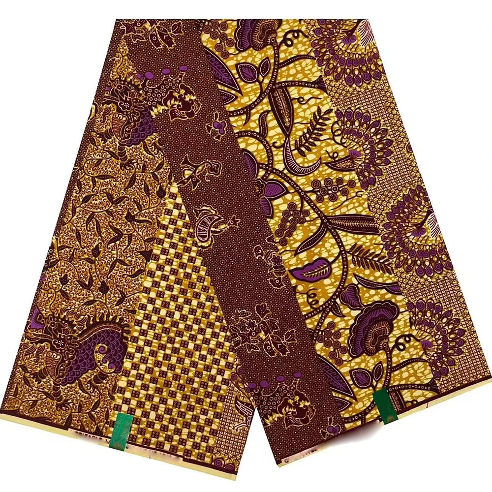 2025 nouveau arrivé tissu de cire africaine 100% coton 6 Yards haute qualité impressions de cire africaine Ankara cire véritable Nigeria cire Pagne robe