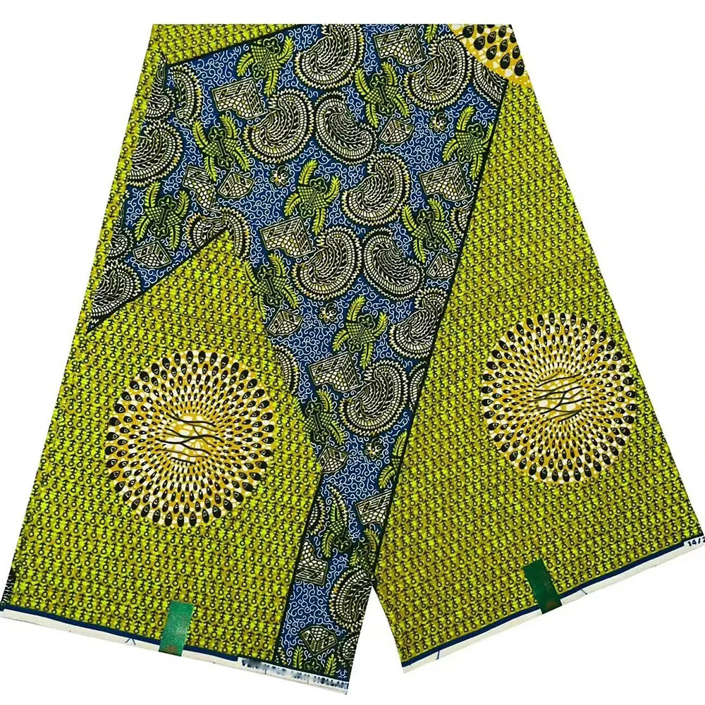 2025 nouveau arrivé tissu de cire africaine 100% coton 6 Yards haute qualité impressions de cire africaine Ankara cire véritable Nigeria cire Pagne robe