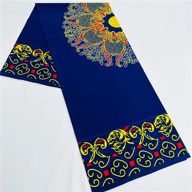 Tissu imprimé africain Ankara 100% coton, 6 Yards, véritable cire originale garantie