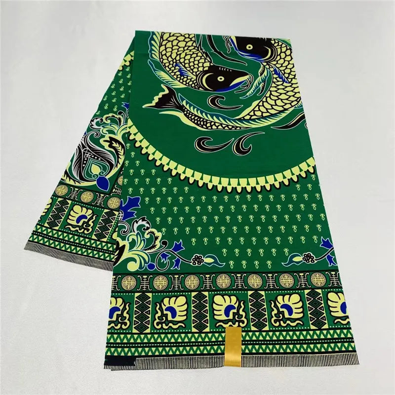 Tissu imprimé africain Ankara 100% coton, 6 Yards, véritable cire originale garantie