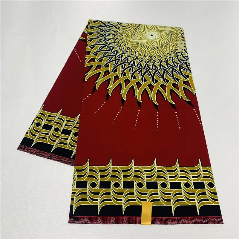 Tissu imprimé africain Ankara 100% coton, 6 Yards, véritable cire originale garantie