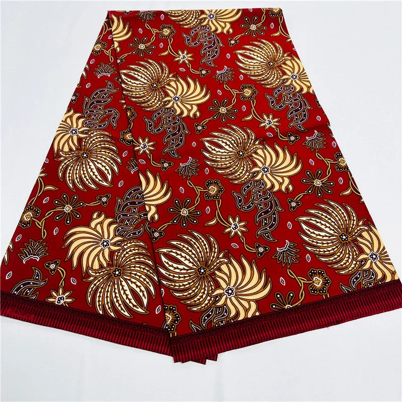 Tissu 100% coton, 6 Yards, véritable cire originale garantie