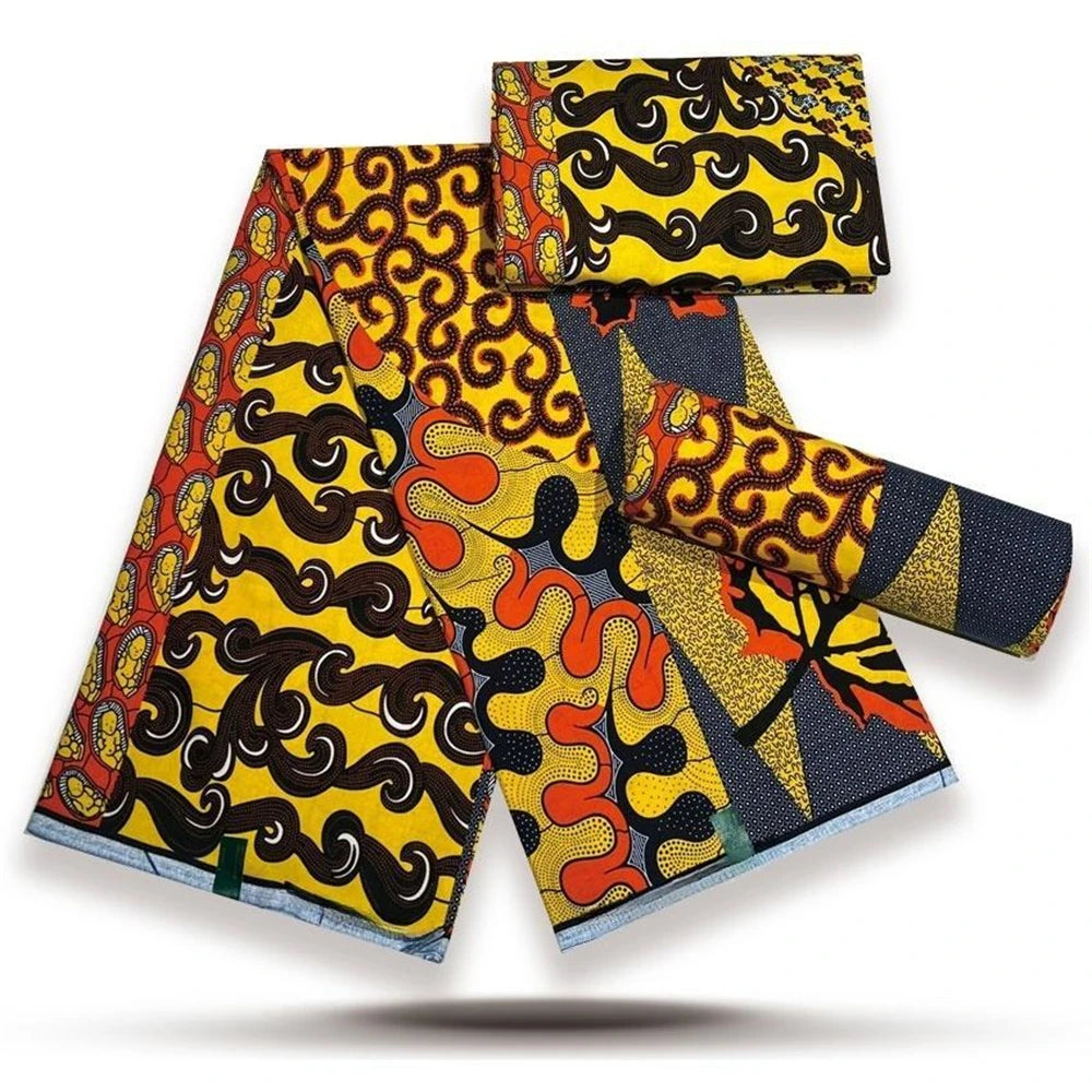 6 Yards cire africaine 100% coton cire imprime Tissu haute qualité cire Tissu pour les femmes robe