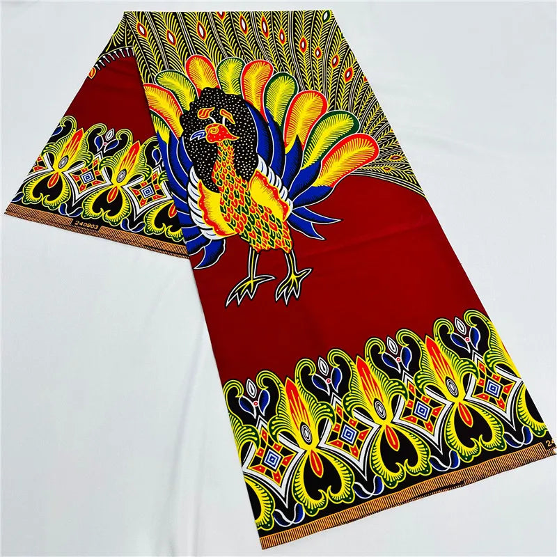 Tissu imprimé africain Ankara 100% coton, 6 Yards, véritable cire originale garantie