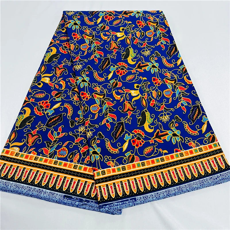 Tissu imprimé africain Ankara 100% coton, 6 Yards, véritable cire originale garantie