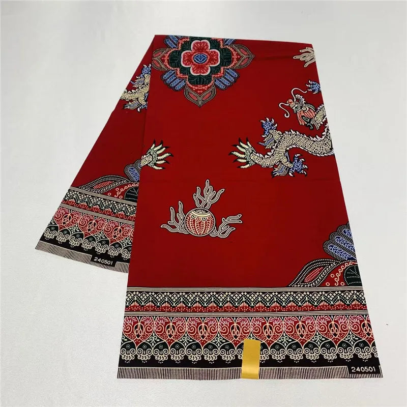 Tissu imprimé africain Ankara 100% coton, 6 Yards, véritable cire originale garantie