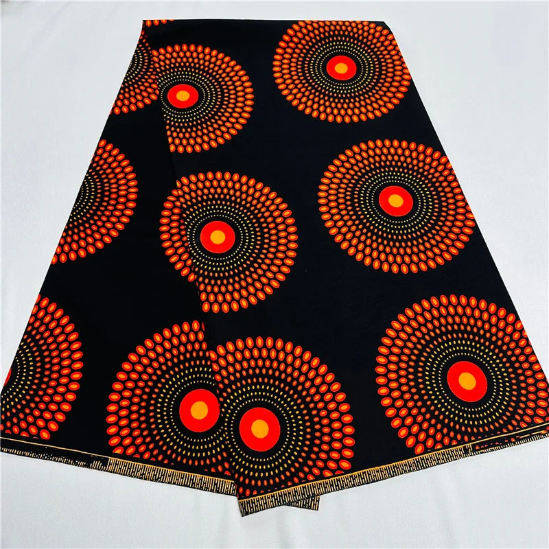 Tissu imprimé africain Ankara 100% coton, 6 Yards, véritable cire originale garantie