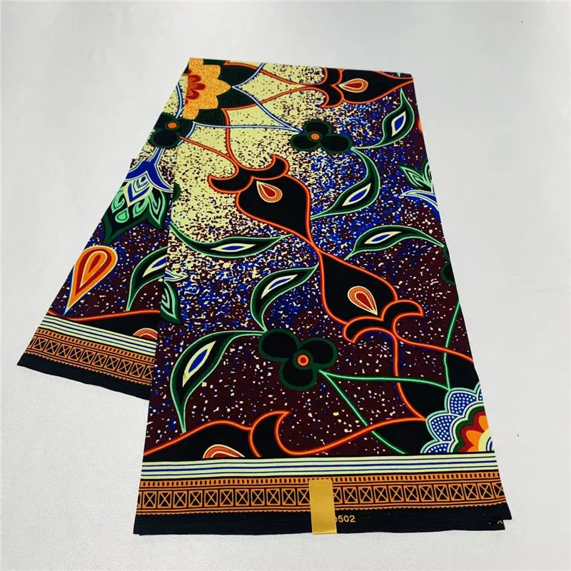 Tissu imprimé africain Ankara 100% coton, 6 Yards, véritable cire originale garantie