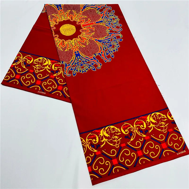 Tissu imprimé africain Ankara 100% coton, 6 Yards, véritable cire originale garantie