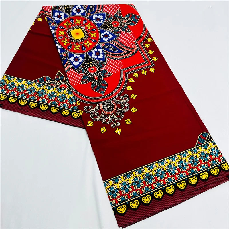 Tissu imprimé africain Ankara 100% coton, 6 Yards, véritable cire originale garantie