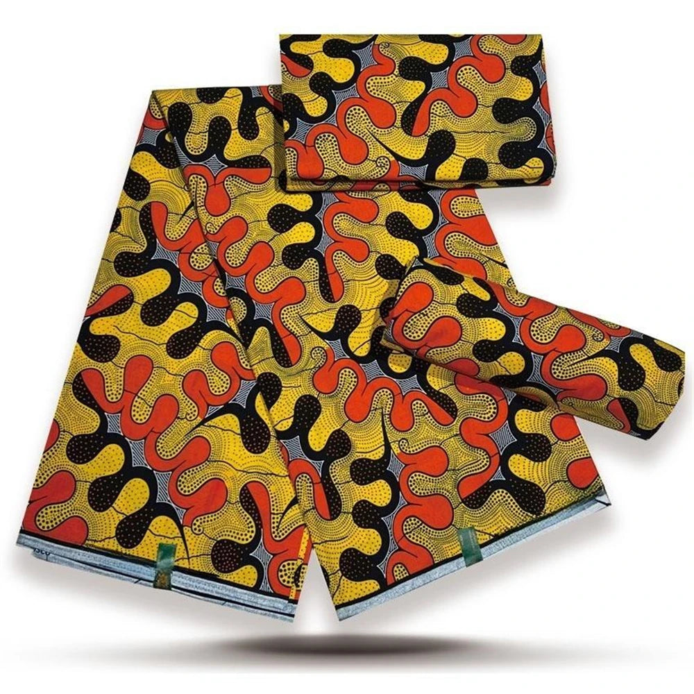 6 Yards cire africaine 100% coton cire imprime Tissu haute qualité cire Tissu pour les femmes robe